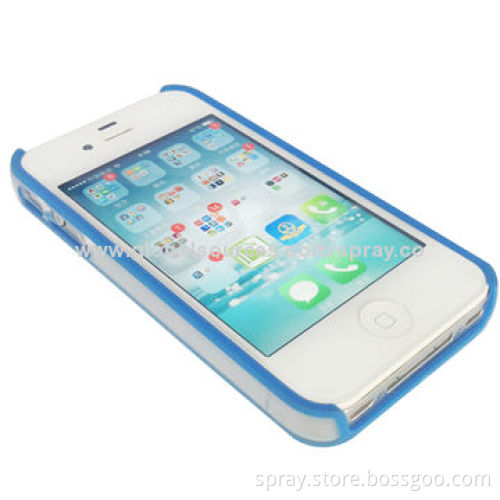 Hard PC Back Cover Cases for iPhone 4 4S with Blue TPU Frame, Lightweight